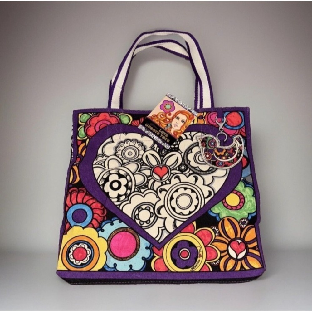 Brighton Love Groove II Canvas Tote Bag Multicolor Women's‎ NEW With Tags